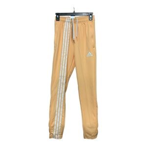 Adidas Men Tapered Leg Full-Length Style Soccer Pants PULSE AMBER/White